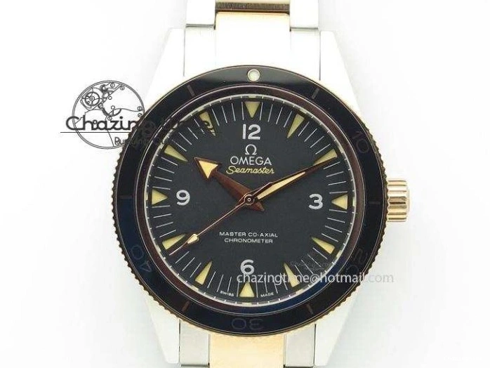 0104 De Ville Chronograph RG OMF 1:1 Best Edition Black Dial On Black Leather Strap A Sophisticated 8106